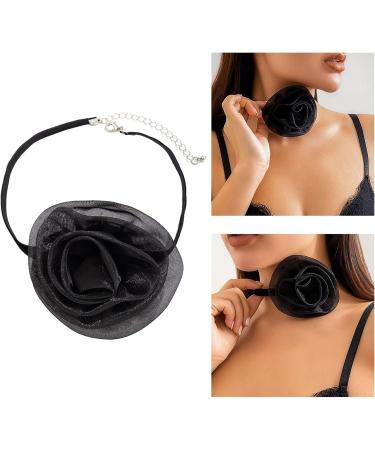 Oralgo 3D Rose Necklace - Versatile Fabric Collarbone Chain & Fashionable Flower Accessory - Buy Online on GoSupps.com