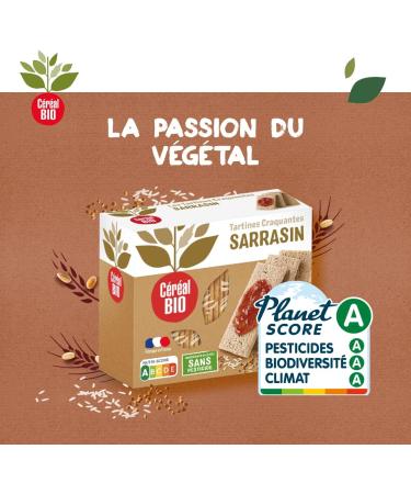 Cereal Organic Buckwheat Crunchy Tartines - Organic and Vegan - Ideal for Breakfast - 145 g - 207390 - Buy Online on GoSupps.com