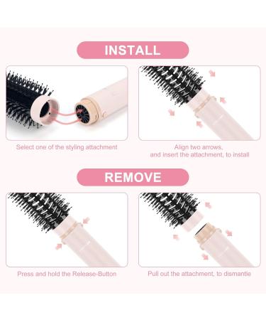 Parwin Pro Beauty 4-in-1 MaxAIR Styler Hair Dryer Brush Set - Hairdryer, Curler, Hot Brush for Styling, Volumizing, and Curling with Ion Care - High-Speed Motor - Pink - Buy Online on GoSupps.com