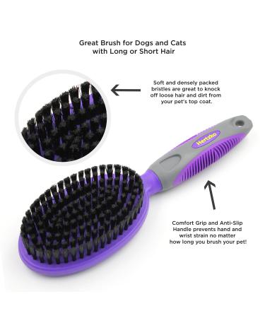 Hertzko Double Sided Combo Pins and Bristle Brush - Ideal for Dogs and Cats with Long or Short Hair - Removes Loose Hair and Tangles Effectively - Single Sided - Buy Online on GoSupps.com