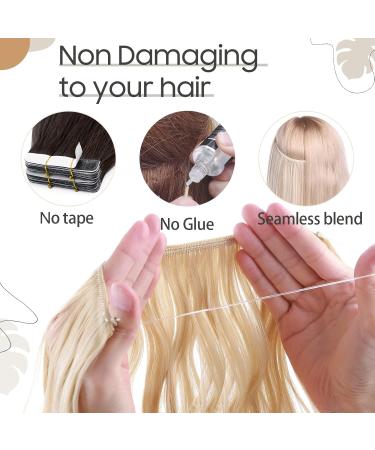 Shop Invisible Crown Hair Extensions | 50cm Wavy Golden Bleach Blonde Headband for Women - International Shipping Available - Buy Online on GoSupps.com