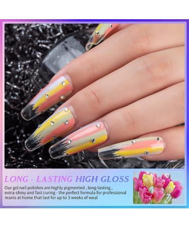 LZHNB 28 Pcs Jelly Neutral Gel Nail Polish Set | Fall Colors UV LED Soak Off Kit for Home DIY | Semi-Transparent Nude, Pink, Grey, Brown Shades | 6ml+10ml - Buy Online on GoSupps.com