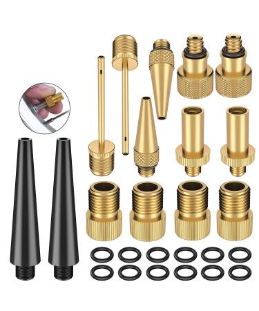 26 pieces of bicycle valve adapter - AV DV SV bicycle valve adapter Accessories bicycle pump adapter set with French valve Sclaverand valve for bicycle pump air pump air pump ball pump compressor