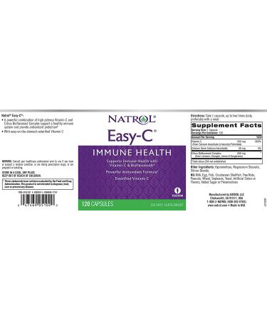 Natrol Easy-C Immune Health Vitamin C & Bioflavonoids - 500mg, 120 Vegi Capsules - Buy Online on GoSupps.com