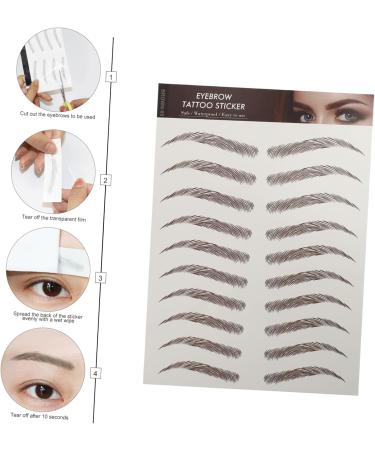 POPETPOP 9 Sheets Waterproof Eyebrow Stickers False Eyebrows for Women Imitation Eyebrow Natural Cosmetic 6d - Buy Online on GoSupps.com