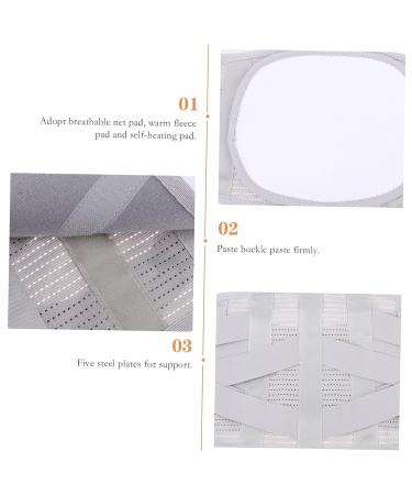 Sports Belt Back Brace for Lower Back Support | Breathable Uterus Protector | Adjustable Trimmer Corset - Silver 115x23x1CM - Buy Online on GoSupps.com