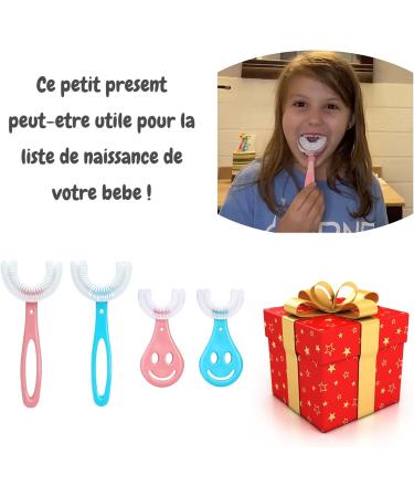 4-Piece U-Shaped Children's Toothbrush Set | 360 Mouth Cleaning | Soft Silicone for Ages 2-6 - Buy Online on GoSupps.com