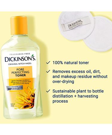 Dickinson's Original Witch Hazel Pore-Perfecting Toner - 100% Natural, 8 oz (Pack of 6) - Clear Skin Solution - Buy Online on GoSupps.com