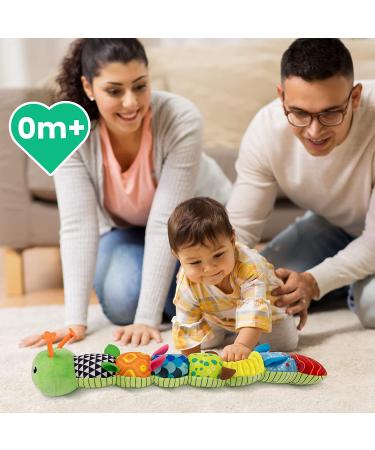 Sumobaby Infant Caterpillar Green Musical Stuffed Animal Toy | Multi-Sensory Crinkle, Rattle & Textures | Tummy Time Newborn 0-12 Months Boys & Girls - Buy Online on GoSupps.com