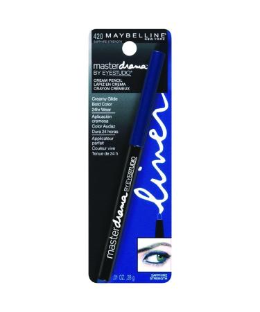 Maybelline New York Eye Studio Master Drama Cream Pencil Liner  Sapphire Strength 420  0.01 Ounce