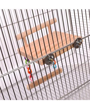 Wooden Bird Perch Play Gym with Swing & Ferris Wheel for Parrots, Lovebirds, Chinchillas - Green Cheeks, Hamsters, Budgies - Chew Toys & Exercise Stands - Buy Online on GoSupps.com