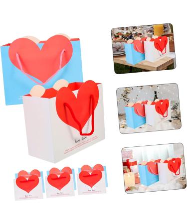 KOMBIUDA 20pcs Love Handbag Merchandise Bags Girl Gift Bag Birthday Gift Bags Bulk Girl Birthday Gift Baby Gift Bags Baby Shower Goodies Bags Goodies Pouches Bride Paper Party Bag Medium - Buy Online on GoSupps.com