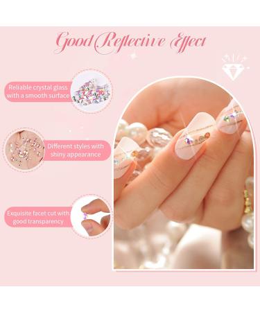 Flat Back Nail Gem Kit with Tweezer, Pen & AB Crystals - Nail Art & Craft Stones for Face, Teeth - 02 - Buy Online on GoSupps.com
