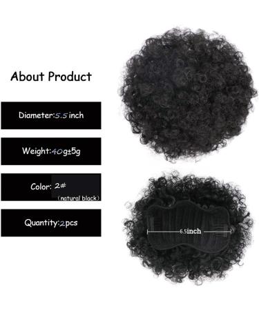 Afro Puff Drawstring Ponytail for Black Women Short Kinky Curly Afro Ponytail Synthetic Hair Afro Bun Drawstring Ponytail for Women(small size(Pack of 2) natural black(2#) small size(Pack of 2) natural black(2#) - Buy Online on GoSupps.com