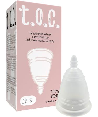 T.O.C. Menstrual Cup - Medical Silicone Washable Period Cup Size S (21ml) with Cotton Storage Bag - Latex-Free BPA-Free Plasticizer-Free Perfume-Free - Buy Online on GoSupps.com