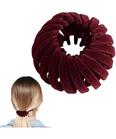 Magic Hair Clips Bird Nest Velvet Magic Hair Clip Convenient Styling Accessories for Long Short Curly Straight Hair Anti-slip Hair Supplies for Work Study Makeup Facial Washing home Wine Red - Buy Online on GoSupps.com