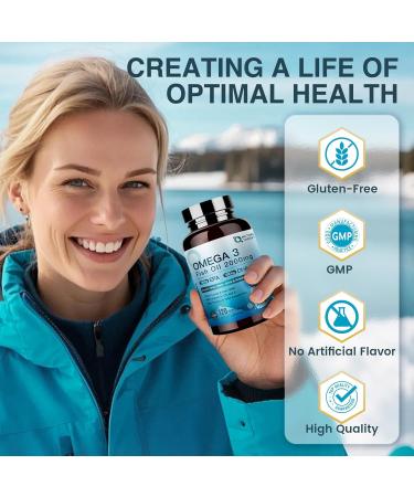 NATURE TARGET Omega 3 Fish Oil 2000mg Softgels with Vitamin D3 & E & A - EPA & DHA- Max-Absorption, Supports Heart, Brain & Immune Health, Non-GMO, 120 Softgels 120 Count (Pack of 1) - Buy Online on GoSupps.com