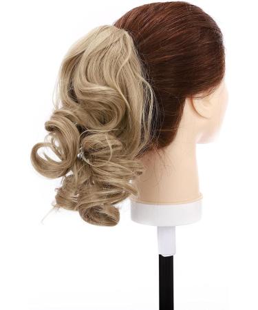 S-noilite Synthetic Clip-In Ponytail Extension - Curly Ash Blonde 12 Inch - 110g - Buy Online on GoSupps.com