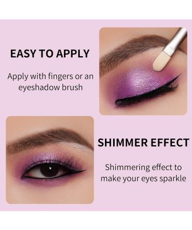 Oulac Glitter Eyeshadow Violet High Pigmented Waterproof Cream Shadow | Metallic Finish | Vegan & Cruelty-Free | Perfect for Durable Eye Makeup | 06g - Buy Online on GoSupps.com