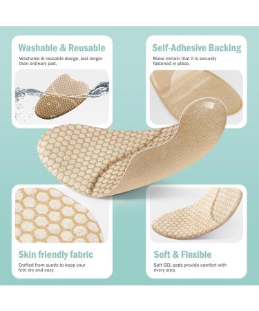 Buy Metatarsal Pads for Women - Ball of Foot Cushions Heel Inserts & Comfort Pads (2 Pairs) - Anti-Slip Invisible Design in Beige - Perfect for High Heels - Buy Online on GoSupps.com
