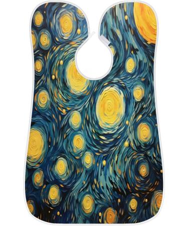Buy Abstract Starry Night Beard Bib Apron - Hair Catcher for Men | Perfect Father's Day & Christmas Gift - Buy Online on GoSupps.com