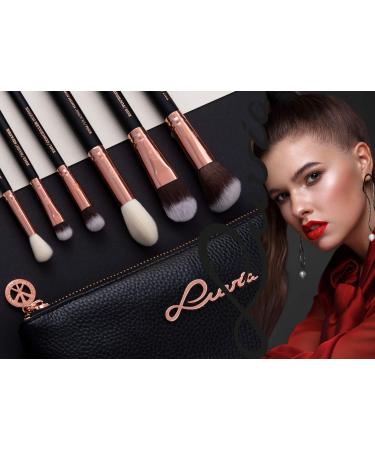 Luvia E101 Concealer Brush - Vegan Black/Rose Gold Buffer Brush for Flawless Makeup - Buy Online on GoSupps.com