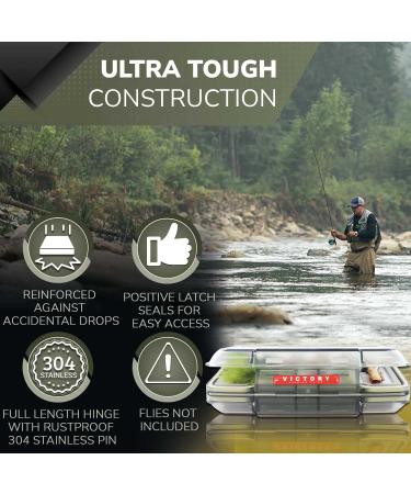 Victory Lear Series 3200 Fly Fishing Box - Waterproof Tackle Organizer for Bass and Trout Gear (Large) - Buy Online on GoSupps.com