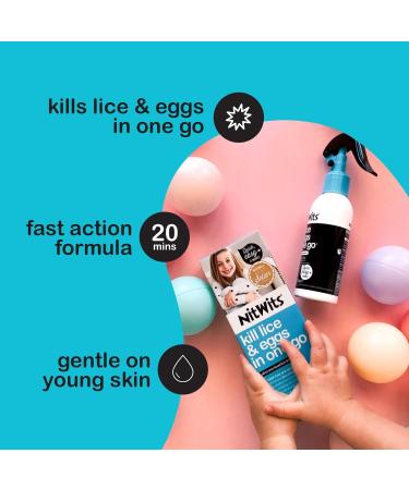 NitWits All-in-One Head Lice Treatment Spray - Kills Nits & Eggs | 120ml Lice Spray & Nit Comb - Fast & Effective International Shipping - Buy Online on GoSupps.com