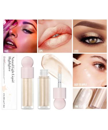 Silvercell Liquid Highlighter Stick - Natural Brightening for Face & Body - Moisturizing, Waterproof & Long-Lasting Glow - Easy to Apply Contour Highlighter with Cushion Applicator (Moonlight) - Buy Online on GoSupps.com