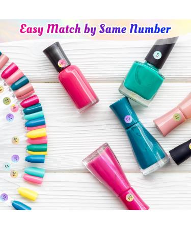 simarro 12 Sheets Number Stickers (Number 1-400) Self Adhesive Label Laser Stickers Waterproof Round Stickers for Organizing Nail Polish Bottle Nail Sample Stick Lipstick Organizing - Buy Online on GoSupps.com