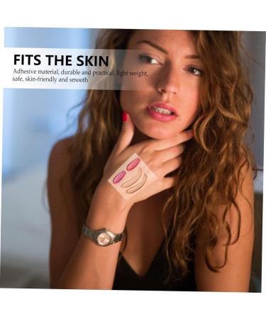 100pcs Makeup Hand Palette Disposables - Cream Fingernail Cleaner Stickers & Cosmetic Mixer - White Tear Stick Holders for Nail Accessories - Buy Online on GoSupps.com