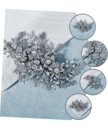 Housoutil European and American women hair combs leaf hollow out Full Diamond rhinestone barrettes goody hair clips for women personality Hair up hair hair accessories - Buy Online on GoSupps.com