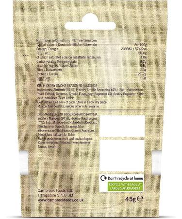 Cambrook | Almonds Hickory Smoke Seasoned 45g | Peanuts Caramelised Sesame Seeds 45g | Sweet Chilli Peanuts & Cashews 45g by Food Sanctuary - Buy Online on GoSupps.com