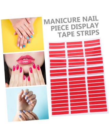 Ipetboom 5 Sheets Clear Tape Nail Display Stand Strip Tape Double Sided Clear Double Sided Tape Nail Art Tape Labels Press on Nail Sticky Tabs Display Board Plastic Red Acrylic - Buy Online on GoSupps.com