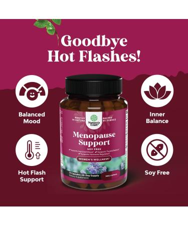 Soy Free Menopause Supplement | Herbal Relief for Night Sweats Hot Flashes & Mood Support - Black Cohosh & Vitex Chaste Berry - Mini Caps for Women - Buy Online on GoSupps.com