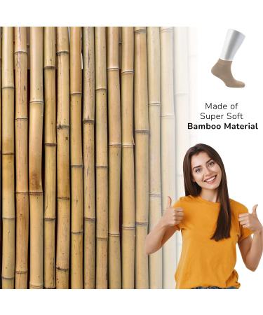 Cosyfeel Women Loose Diabetic Socks | 4-Pack Neuropathy Ankle Socks for Ladies | Super Soft Eco-Friendly Bamboo Material | Durable with Seamless Toe | Multicolour Patterns | 4 Seasons 7-9 1/2 LIGHT BEIGE - Buy Online on GoSupps.com