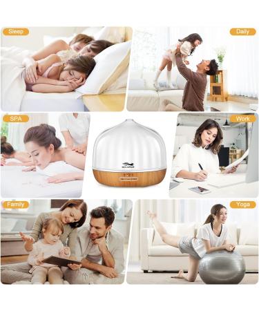 500ml Aroma Diffuser & Humidifier Automatic Shutdown Waterless Operation Silent Multi-Color LED Light for Essential Oils - Shop Internationally! - Buy Online on GoSupps.com