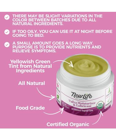 NewLife Naturals USDA Certified Organic Vulva Cream - 4 Oz | Menopause Support, Estrogen-Free Intimate Care for Vaginal Dryness, Itching & Irritation - Buy Online on GoSupps.com