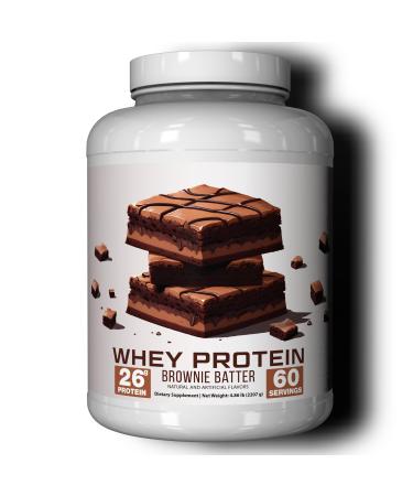 Ekkovision Protein Powder Brownie Batter Flavor 25 G Whey Protein per Scoop Low Lactose High Protein for Men & Women With Active Lifestyles Perfect for Shakes Smoothies and Recipes 60 Servings