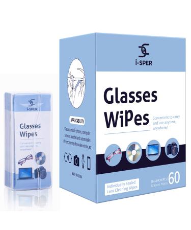 Lens Cleaning Wipes Glasses Wipes 70 Count Pre-Moistened Quick Dry Individual Wrapped with a Carrying Box Suitable for All Types Glasses and Electronics Screen