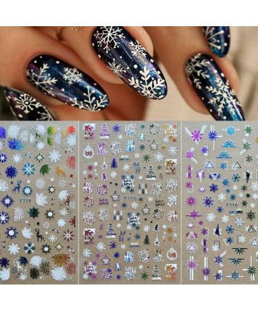 Decorations Transfer Decals Winter UV Gel 3D Nail Stickers Christmas Snowflakes(15) Style15 - Buy Online on GoSupps.com
