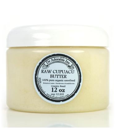 Dr Adorable - 12 oz - Cupuacu Butter - Exotic Unrefined Pure Natural Organic Cold Pressed