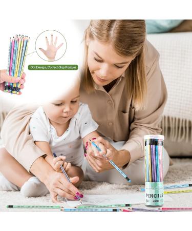 Magrimaxio 30-Piece HB Pencils Set - Non-Slip Wooden Pencils with Eraser for Kids & Adults | Multicolor Graphite Writing Aid for School & Office - Buy Online on GoSupps.com