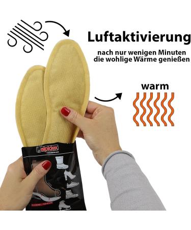 Alpidex Heat Soles Foot Warmer - 30 Pairs Adhesive Heat Pads for 8 Hours of Warm Feet | Natural Shoe Warmer Inserts Size M (39-42) - Buy Online on GoSupps.com