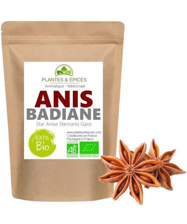 Star Anise Whole Organic Badiane, ideal for Organic Infusion (50g)