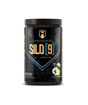 HOSSTILE SILO 9 EAA + Hydration Powder Essential Amino Acids with Electrolytes EAA BCAA Intra Workout Powder & Post Workout Recovery Blueberry Lemonade 30 Servings
