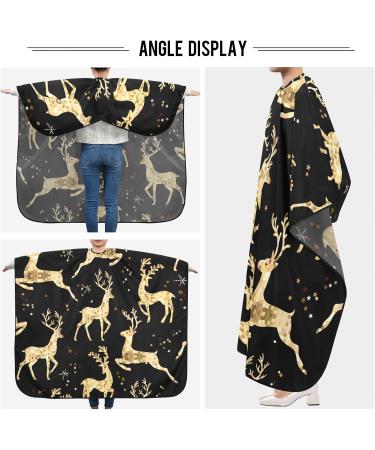 Waterproof Barber Cape - Gold ELK Pattern & Cheetah Haircut Bib for Men & Women | Unisex Hair Cutting Cape (8rp1a) - Shop Now - Buy Online on GoSupps.com