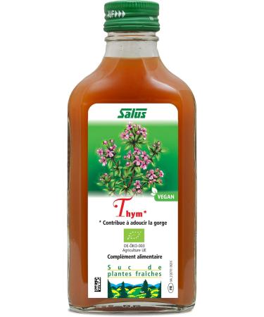 Salus Organic Thyme Food Supplement Based on Organic Thyme Juice Upper Respiratory Tract and Contributes to Physical Well-being Vegan 200 ml - Buy Online on GoSupps.com