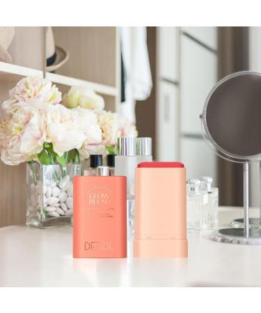 MERIGLARE Facial Blush Cream Moisturizer Stick Highlighter Cosmetics Portable Face Blusher Cheek Blusher for Cheek Lip and Face Girl Red - Buy Online on GoSupps.com