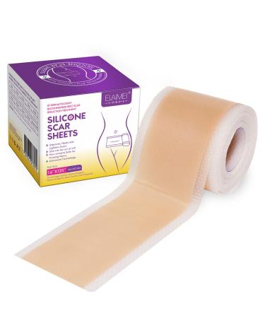 Medical Silicone Scar Tape Roll Nursing scar stickers burns surgical scars Sheets for C-Section Keloid Burn Professional Scar Away Sheets(1.6 x 135 )